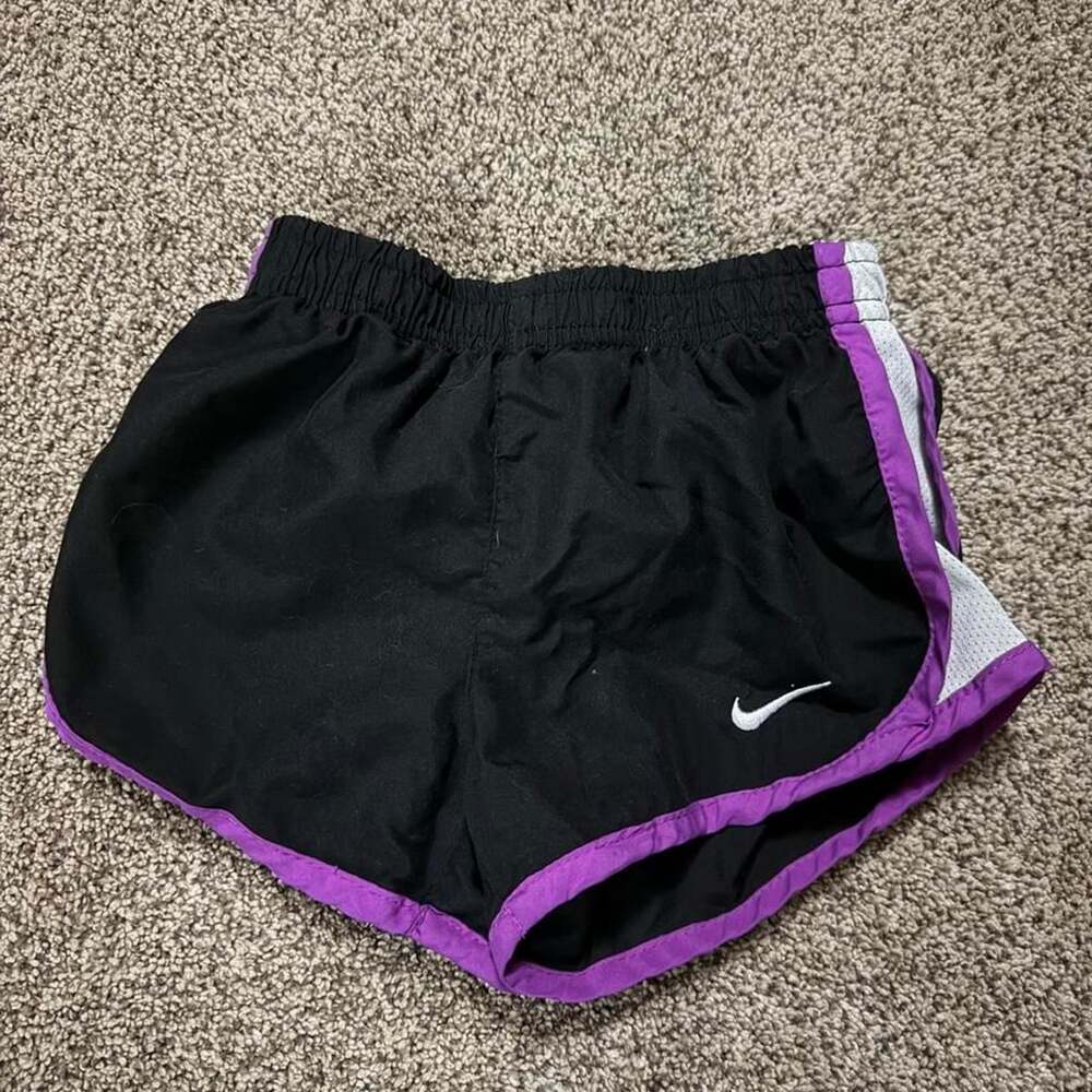 Nike Dri-FIT Athletic Running Shorts Size 4T Black Purple